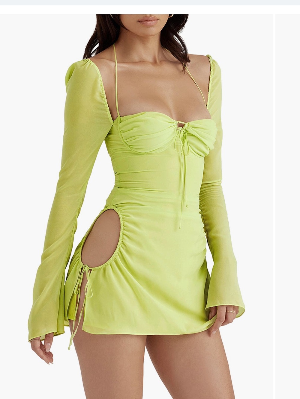 House of CB Lime Green Mini Dress
